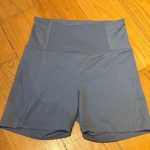 Girlfriend Collective High-Waisted Blue Shorts